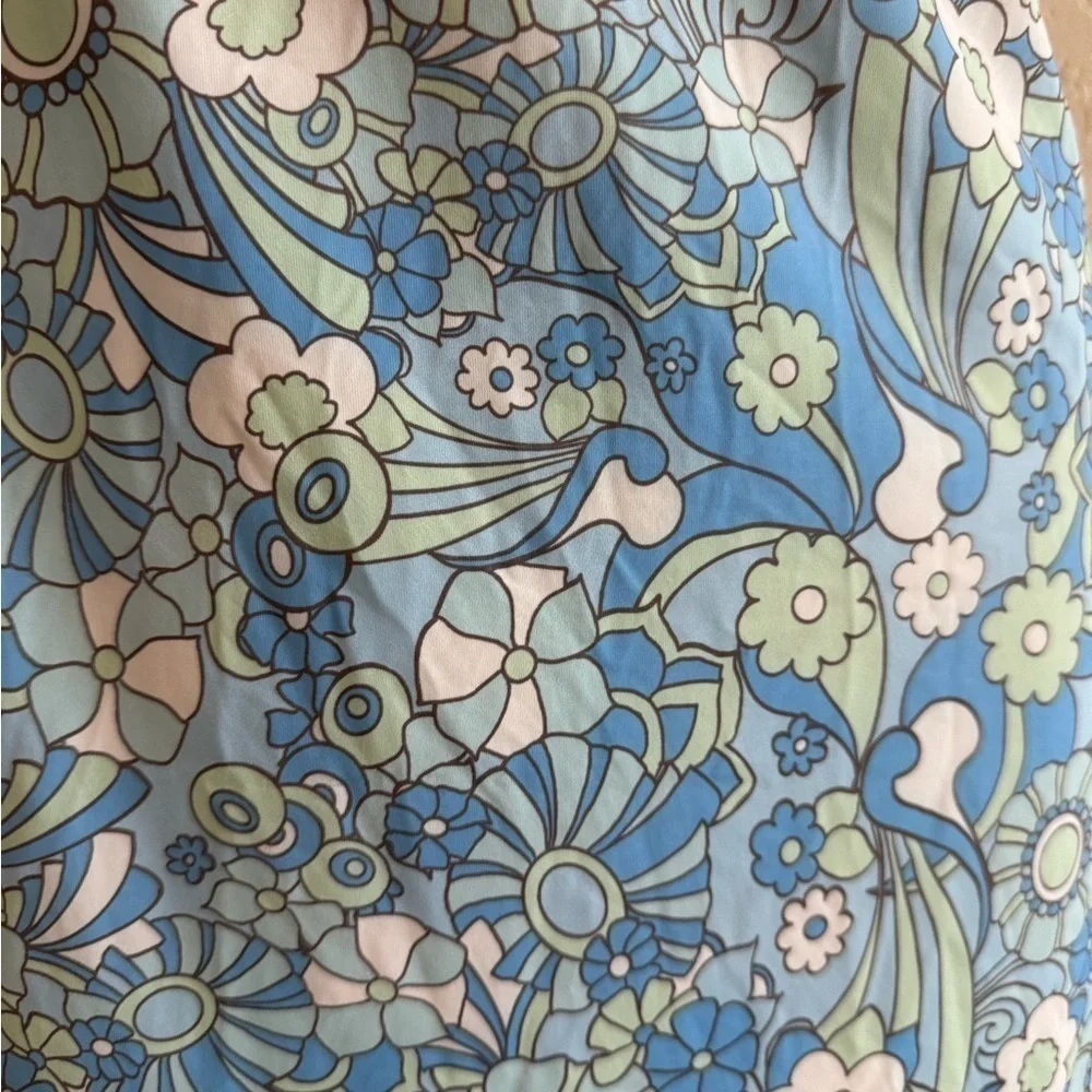 Princess Polly Blue Floral Strapless Mini Dress Size 12 - Picture 6 of 6